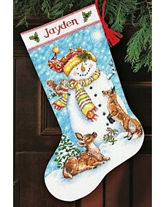 Dimensions borduurpakket Kerstsok Wintervrienden 70-08963 borduren