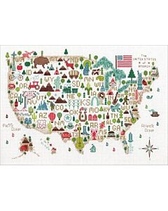 Borduurpakket Illustrated USA om te borduren van Dimensions om te borduren met telpatroon 70-35360