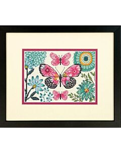 Borduurpakket butterfly dream - vlinders om te borduren van Dimensions met telpatroon 70-65178