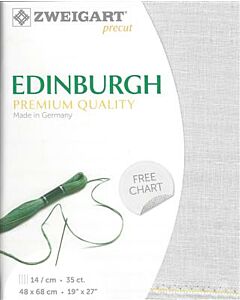 Linnen borduurstof Edinburgh 35counts kl.7011 parel afm. 48x68cm Zweigart