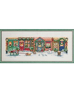 Permin borduurpakket kerststraat om te borduren 90-8210