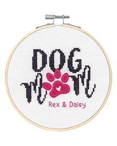 Borduurpakket  dog mom borduren van Dimensions 72-76289 incl. borduurring