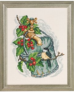 Permin borduurpakket Adventskalender Cadeau Service 34-1518 telpatroon