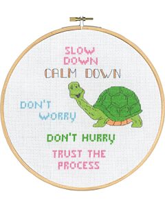 Permin borduurpakket Slow down.. 92-3368 telpatroon incl. borduurring