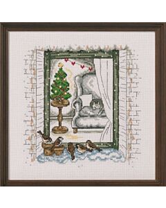 Borduurpakket winterraam van Permin 92-9178