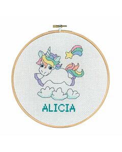 Borduurpakket geboortetegel eenhoorn Alicia Permin 92-0745
