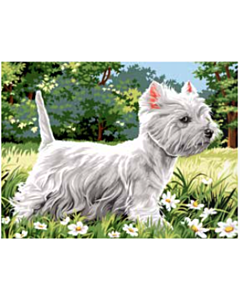 Voorbedrukt stramien westie om te borduren seg de paris 926.324