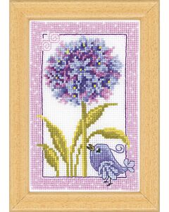  Borduurpakket vogel met alium van Vervaco PN-0003759