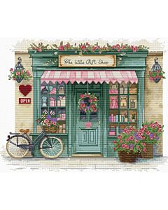 Luca-s borduurpakket welkom bij de kleine cadeau winkel B1429 telpatroon