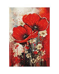 Luca-s borduurpakket 'Dance of The Poppies' B7046 telpatroon
