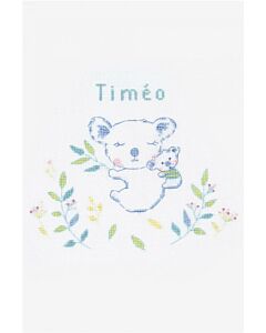 Borduurpakket geboortetegel  koala Timeo van DMC BK1940