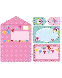 Borduurpakket 5 borduurkaarten vogels van Vervaco pn-0158512