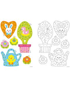 Borduurpakket Borduurkaarten paashangers van te maken Vervaco