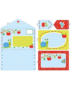 Borduurpakket borduurkaarten uitnodiging appels set van 5 van Vervaco pn-0158513