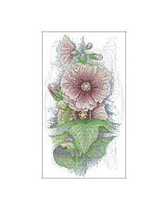 Borduurpakket bristly hollyhock Maria van Scharrenburg  Lanarte 23048