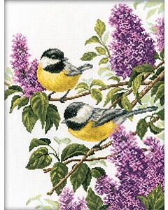 RTO borduurpakket Charming lilac m227 met telpatroon om te borduren. 
