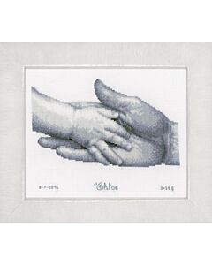   Borduurpakket geboortelap  handen om te borduren voor een baby vervaco pn-0157027