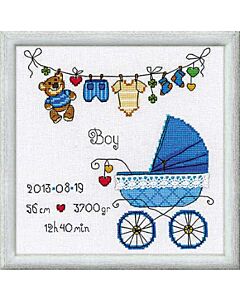  Borduurpakket  It's a Boy van riolis om te borduren  1418