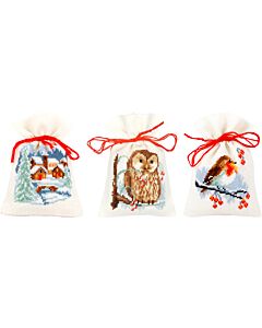 Borduurpakket Kruidenzakje 3 st. Winter met telpatroon van Vervaco pn-0156823