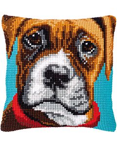Borduurpakket kruissteekkussen boxer an Vervaco pn-0153886