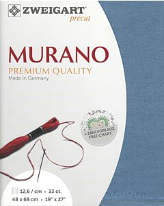 Borduurstof Murano 32counts/12.6 draadjes per cm kl.522 jeans van Zweigart