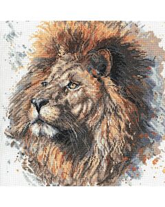 Bree Merryn borduurpakket Lex the Lion met telpatroon.