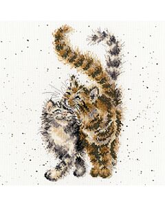 Borduurpakket kroelende poesjes van Bothy Threads XHD60