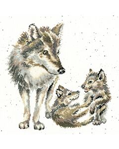 Borduurpakket wolven familie om te borduren Bothy Threads xhd94