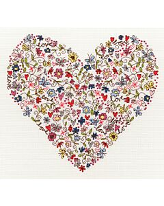 Bothy Threads borduurpakket liefdes hart XKA1 telpatroon