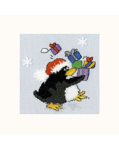 Bothy Threads borduurpakket wenskaart ppppresents XMAS35 telpatroon