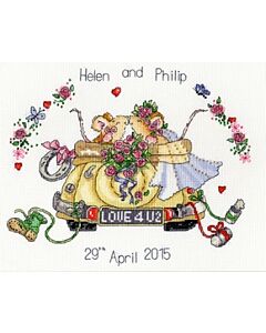 Borduurpakket just married om te borduren Borty trreads xms05