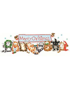 Borduurpakket Bothy Threads  poezen kerst  XMS30