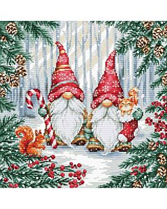 Luca-s borduurpakket gnomes en de bosvriendjes BU5096 telpatroon