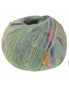 Lana Grossa Cassata kleur 8 (wit/oranje/geel/blauw/paars/roze)