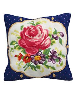 Collection d'Art voorbedrukt kruissteekkussen bloemen Meissem Gauche 5140