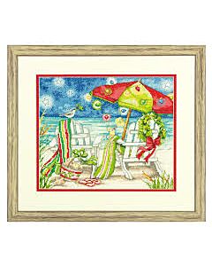Borduurpakket christmas beach chairs Dimensions 70-08948