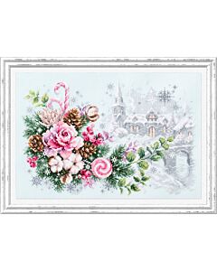 Borduurpakket  Kerstsentiment- Magic needle 100-244 met telpatroon