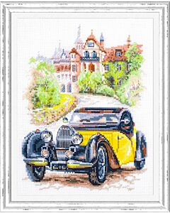 Borduurpakket  Retro Style. France  - Magic needle 110-023  met telpatroon