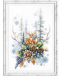 Borduurpakket  Winter Forest Spirit  - Magic needle 200-017 met telpatroon