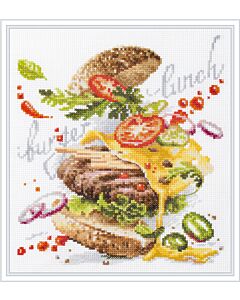 Borduurpakket Burger Lunch  Magic Needle met telpatroon  528-556