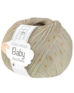 Lana Grossa Cool Wool Baby Print Punto kleur 373 (blauw/oker/roze gestreept)
