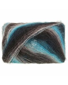 Lana Grossa Cottonhair kleur 108 (lichtroze/groen)
