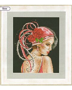 Deco dame op zwart