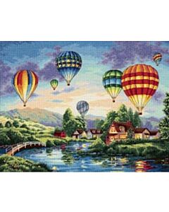  Borduurpakket  ballonvaart (Balloon glow)  van dimensions  gold collection 35213