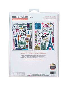  2 Borduurpakketten New York en Parijs van Dimensions  70-35407