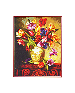 Nieuwste  Borduurpakket vaas met tulpen van dimensions gold collection