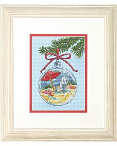 Dimensions borduurpakket kerst aan het strand borduren 72-09001