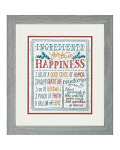 Dimensions voorbedrukt borduurpakket ingredients for happiness 71-01569