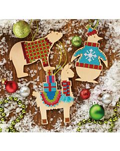Dimensions kerst ornamenten borduren in kruissteek 72-08983