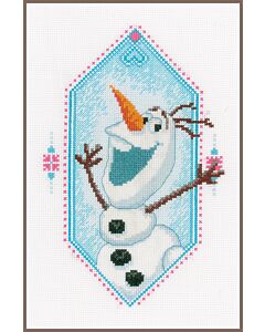 Disney borduurpakket  I'm Olaf Frozen met telpatroon van Vervaco